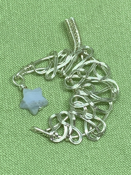 Crescent Moon and Star Pendant