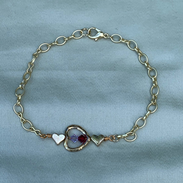 Swarovski ‘Birth Stone’ Heart Bracelet