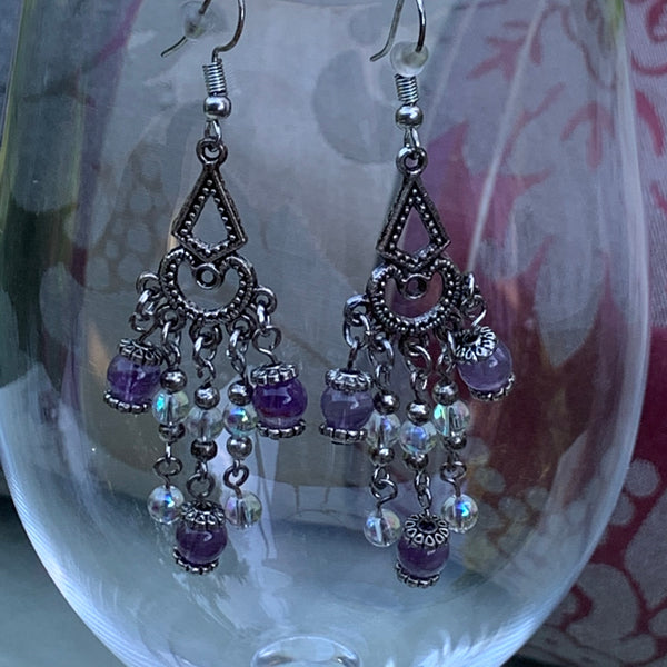 Gemstone Chandelier Earrings
