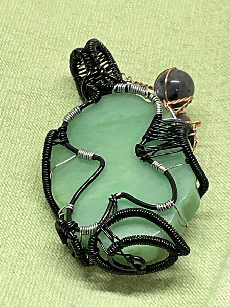Spider and Web on Marble Pendant