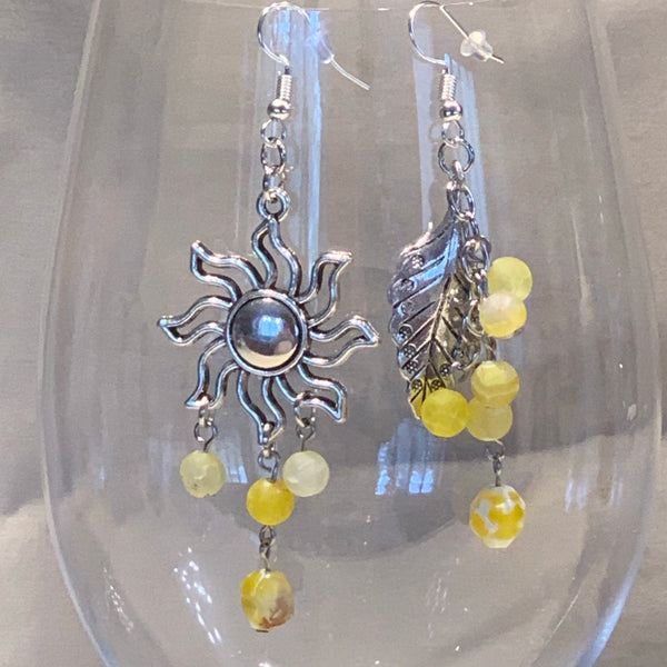 Summer Sunshine Asymmetrical Earrings