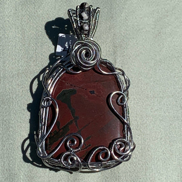Red Picture Jasper Pendant