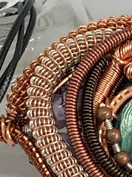 Malachite, Bloodstone Heady Pendant
