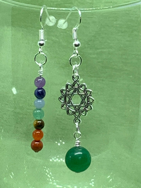 Asymmetrical Chakra Earrings