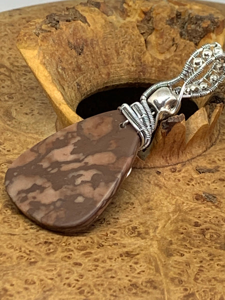 Zebra Stone with Skull Pendant
