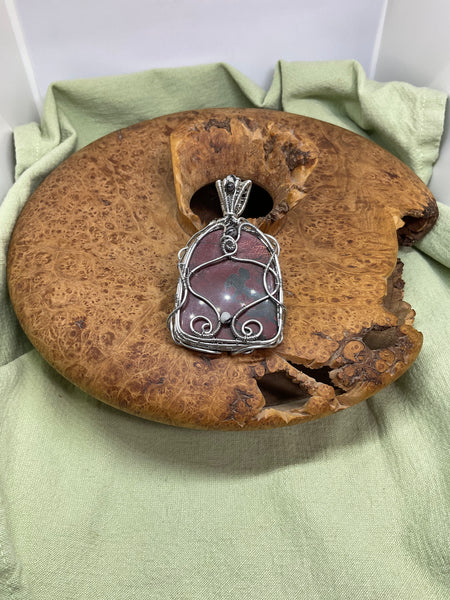 Red Picture Jasper Pendant