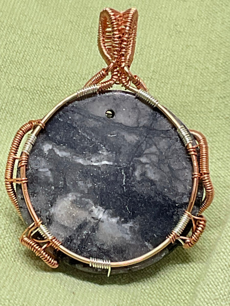 Spider and Web on Marble Pendant