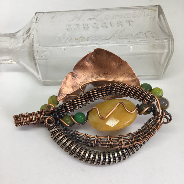 Carnelian and Copper Pendant