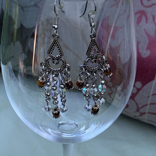 Gemstone Chandelier Earrings