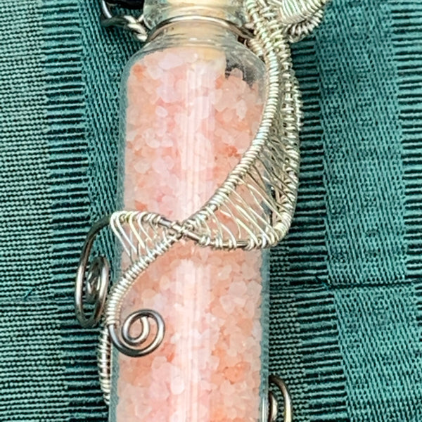 Woven and Beaded Faerie Bottle Pendant