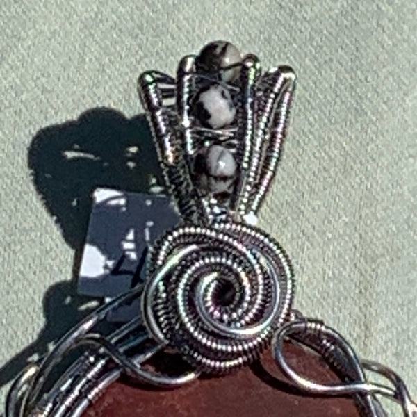 Red Picture Jasper Pendant
