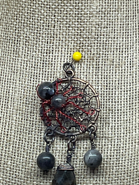 Spider Pendant with Labradorite