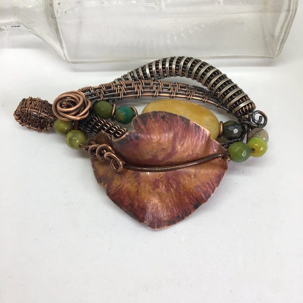 Carnelian and Copper Pendant