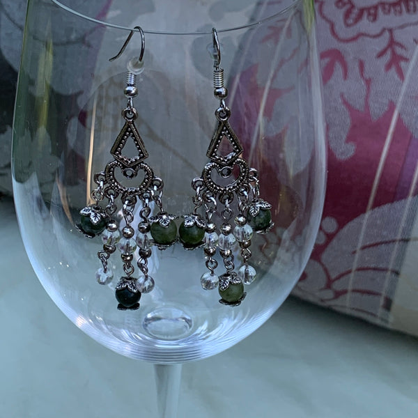 Gemstone Chandelier Earrings