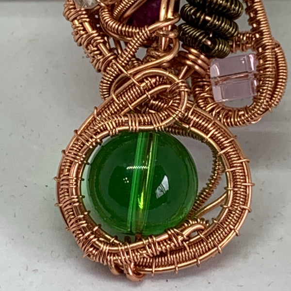 Pink Agate Heady Pendant