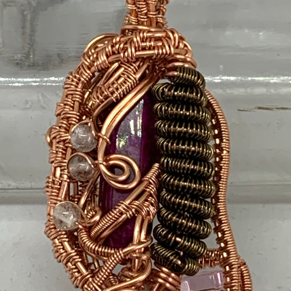Pink Agate Heady Pendant