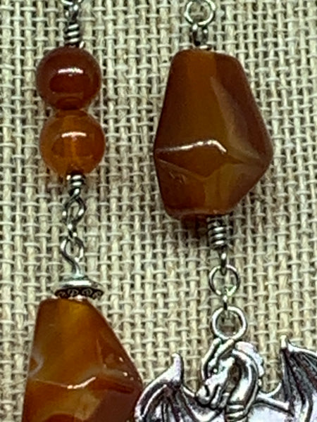 Large Dragon Earrings, Asymmetrical