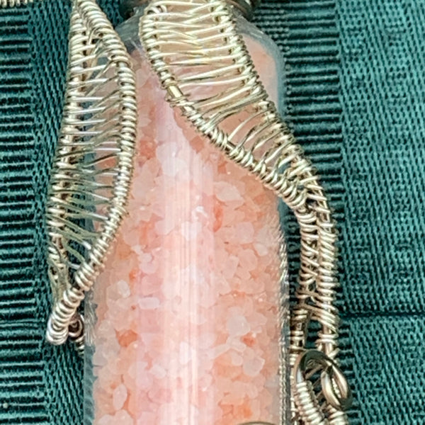 Woven and Beaded Faerie Bottle Pendant