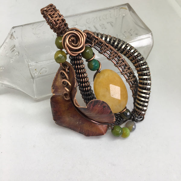 Carnelian and Copper Pendant