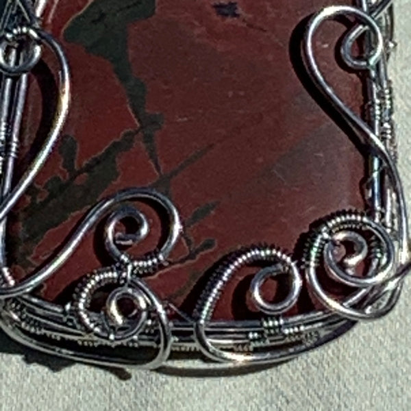 Red Picture Jasper Pendant