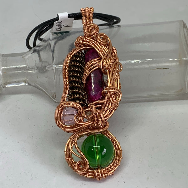 Pink Agate Heady Pendant