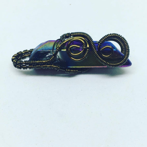 Woven Wire Quartz Point Pendant
