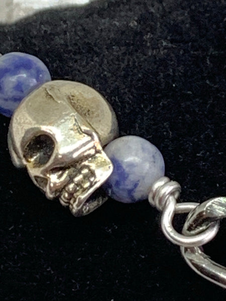 Skull and Sodalite Bracelet