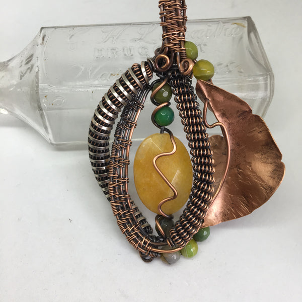 Carnelian and Copper Pendant
