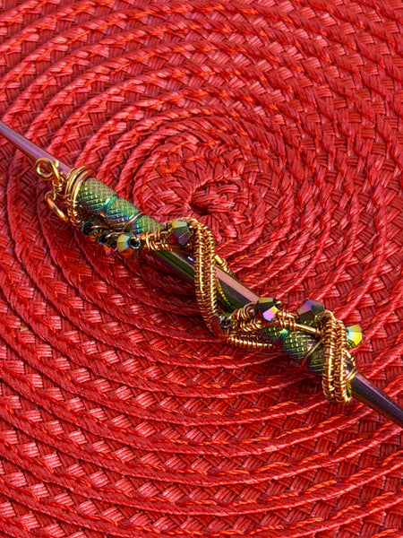 Crystal Wire Wrapped Manicure Tool, Cuticle Tool, Dab Tool