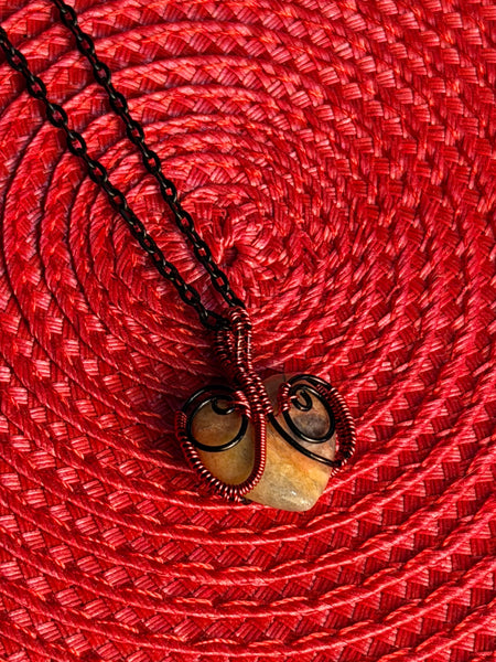 Wild Heart Wire Wrapped Gemstone Necklace