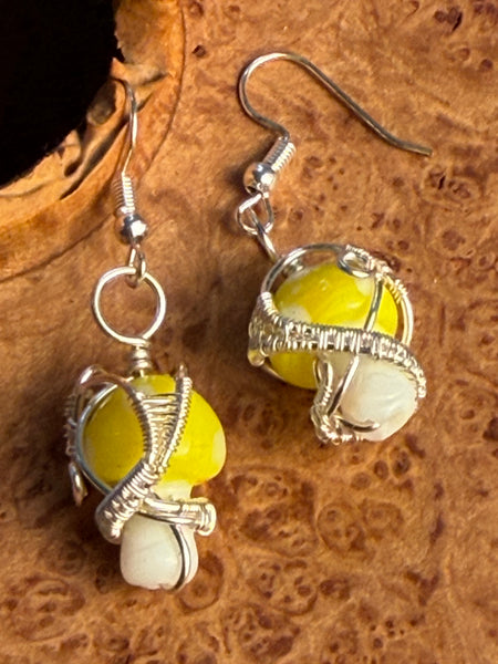 Moonlit Grove Mushroom Earrings