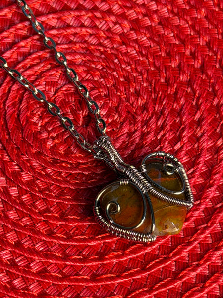 Wild Heart Wire Wrapped Gemstone Necklace