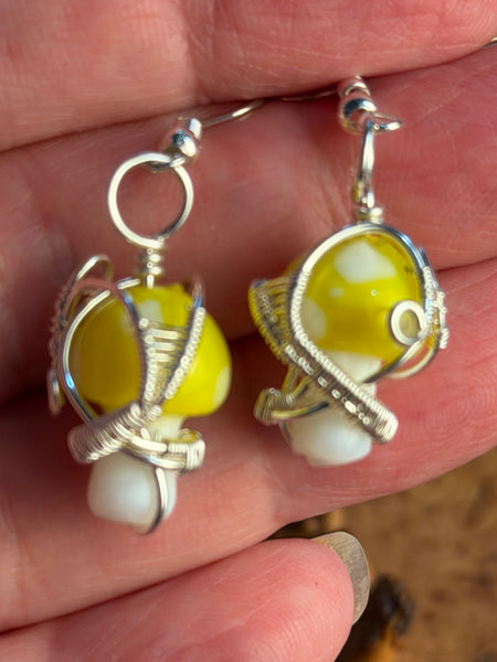 Moonlit Grove Mushroom Earrings
