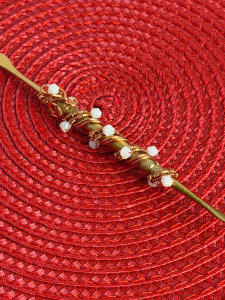 Crystal Wire Wrapped Manicure Tool, Cuticle Tool, Dab Tool