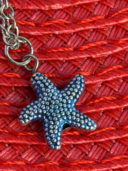 Minimalist Starfish Necklace, Silver Beach Charm Necklace, Delicate Ocean Inspired Gift for Her