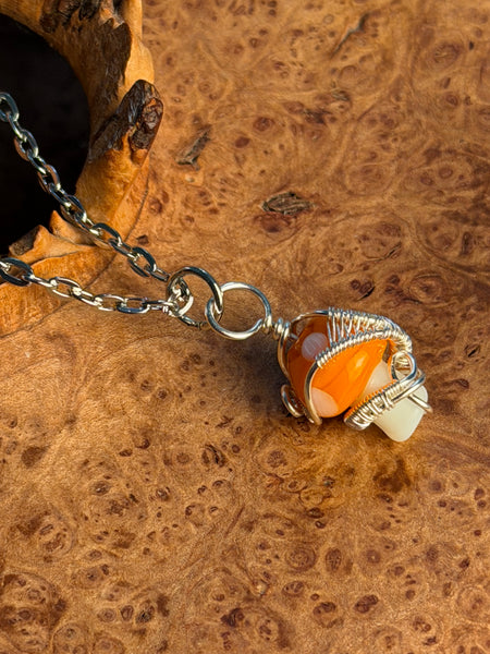 Moonlit Grove Mushroom Necklace
