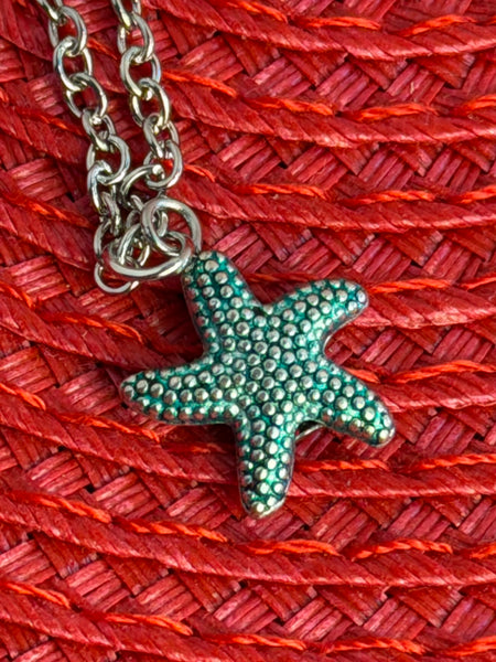 Minimalist Starfish Necklace, Silver Beach Charm Necklace, Delicate Ocean Inspired Gift for Her