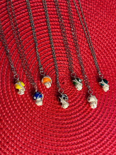 Moonlit Grove Mushroom Necklace