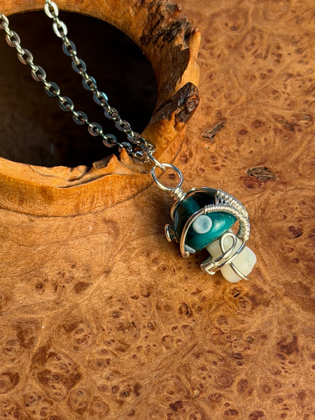 Moonlit Grove Mushroom Necklace