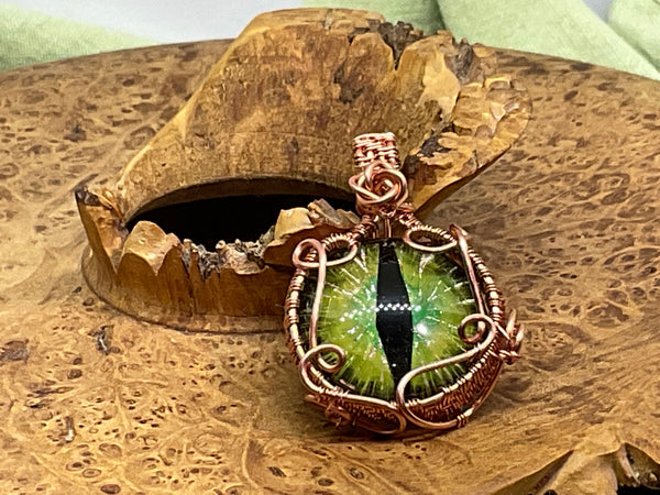 Green Dragon Eye Pendant