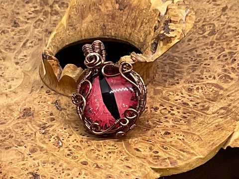 Pink Dragon Eye Pendant