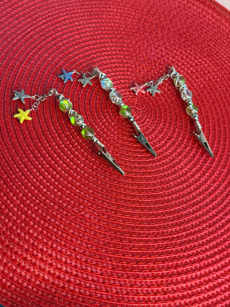 Sea Side Starfish Alligator Clip Pendant, bracelet buddy, roach clip