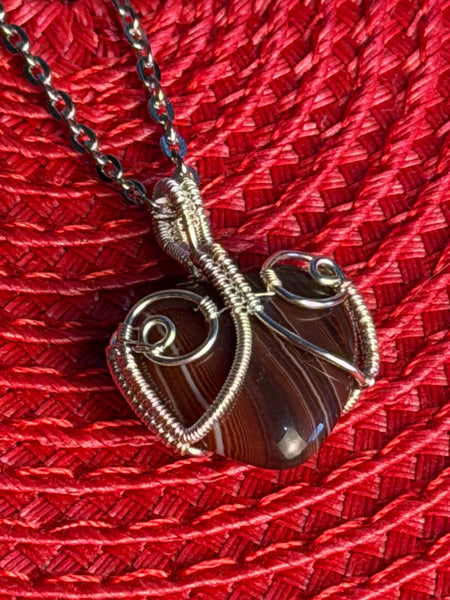 Wild Heart Wire Wrapped Gemstone Necklace