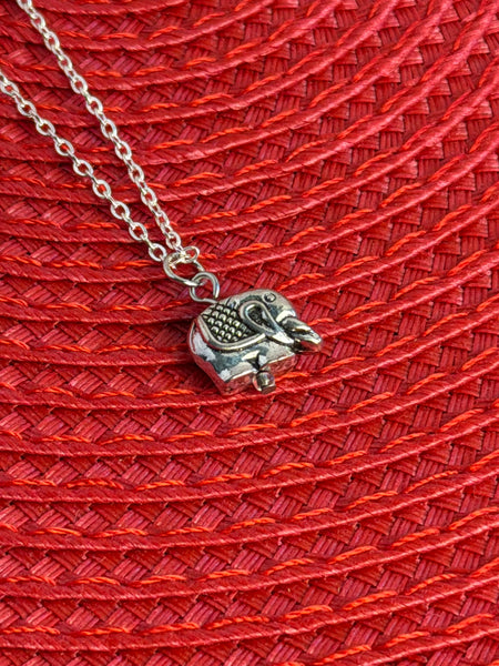 Lucky Elephant Minimalist Necklace, Elephant Necklace