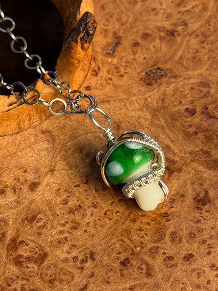 Moonlit Grove Mushroom Necklace