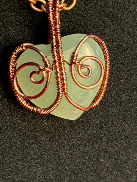 Whispering Heart Aventurine Wire Wrapped Necklace