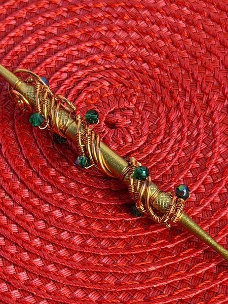 Crystal Wire Wrapped Manicure Tool, Cuticle Tool, Dab Tool
