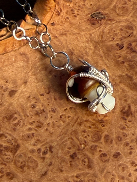 Moonlit Grove Mushroom Necklace