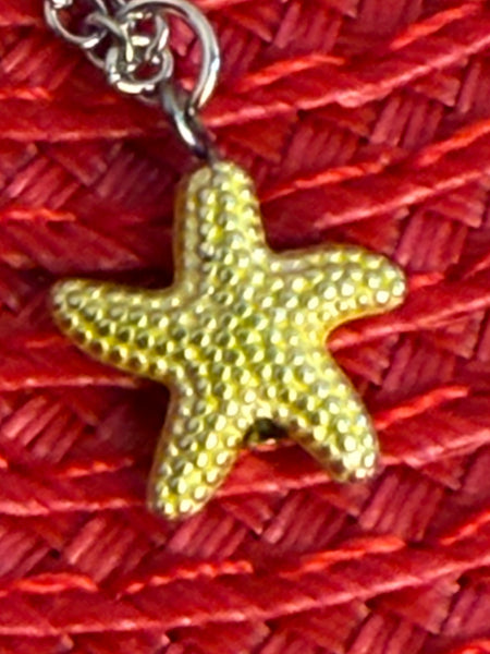 Minimalist Starfish Necklace, Silver Beach Charm Necklace, Delicate Ocean Inspired Gift for Her