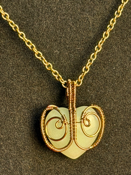 Whispering Heart Aventurine Wire Wrapped Necklace